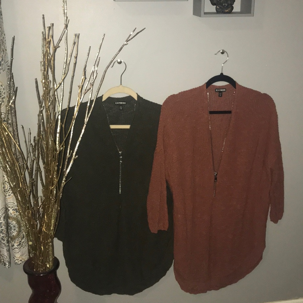 Half-Zip Express brand sweaters